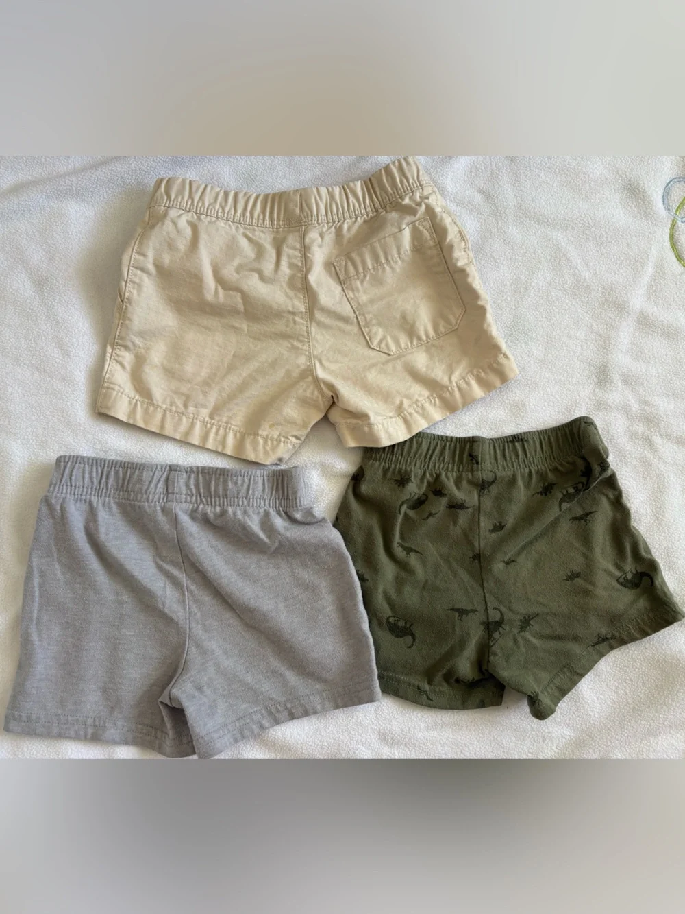 Toddler Shorts Bundle - Carter’s khaki, Cat and Jack Olive and Gray